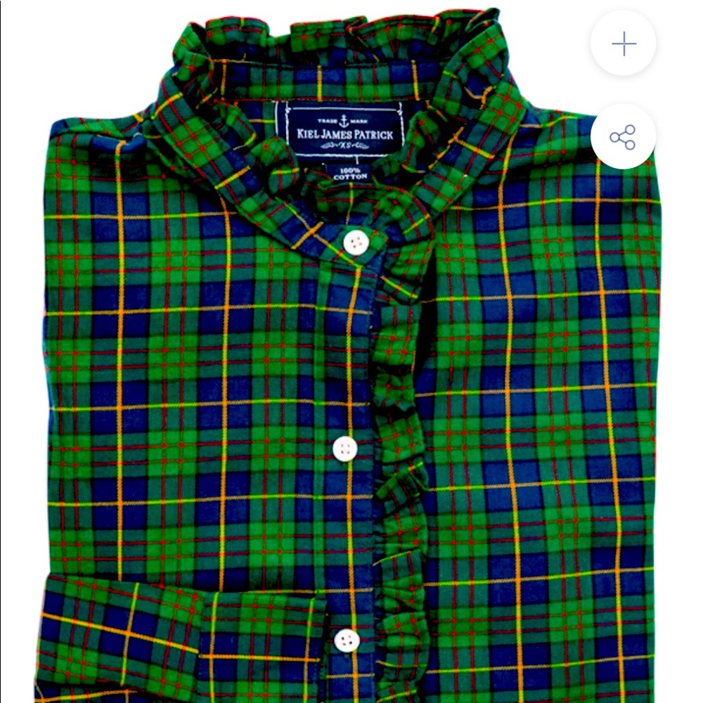 Rarely worn Kiel James Patrick New England Pine Ruffle